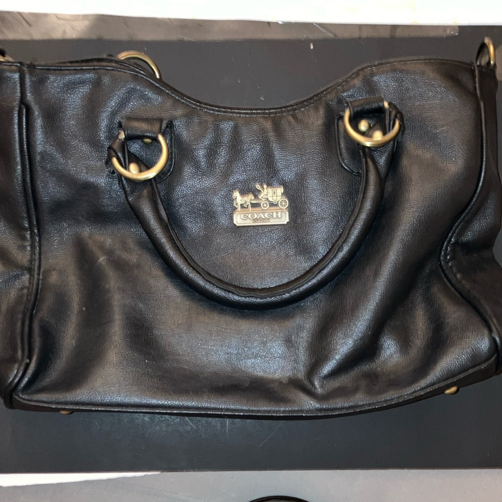 Coach Black Leather Women's Bag